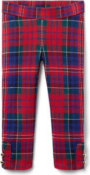 Janie and Jack Tartan Button Cuff Pant