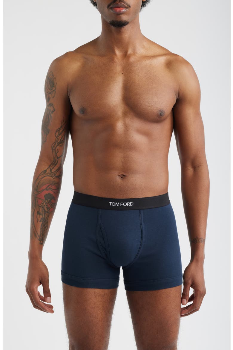 2-Pack Cotton Jersey Boxer Briefs, Main, color, WHITE/OCEAN BLUE