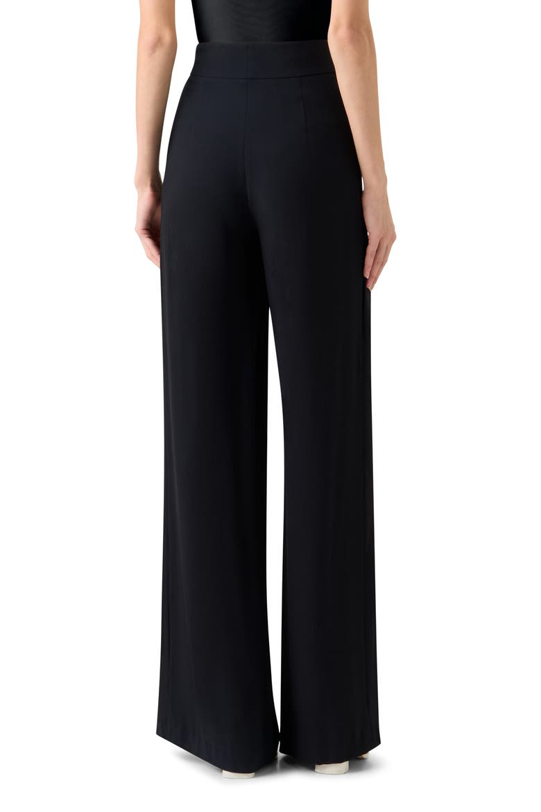Fellia Silk Georgette Wide Leg Pants, Alternate, color, BLACK