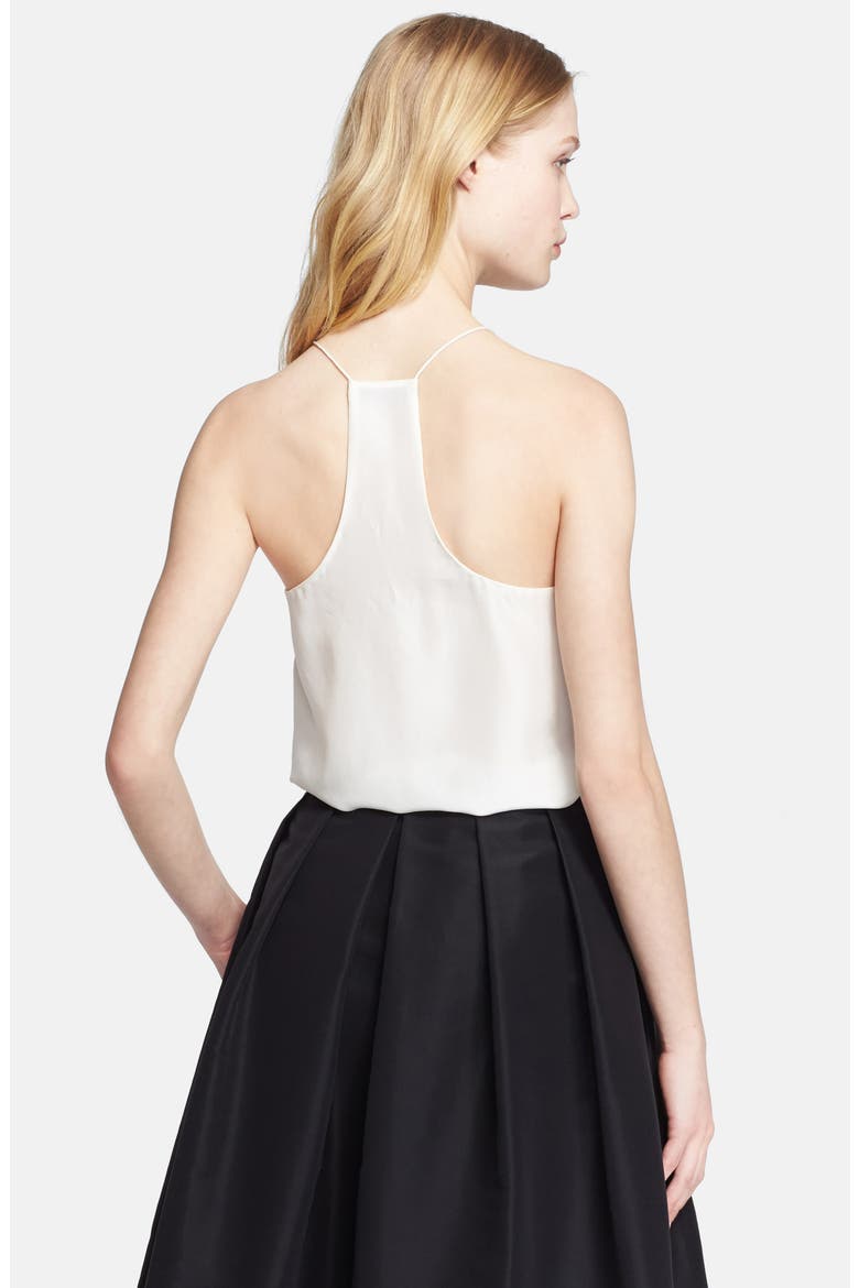 Racerback Silk Camisole, Alternate, color, IVORY