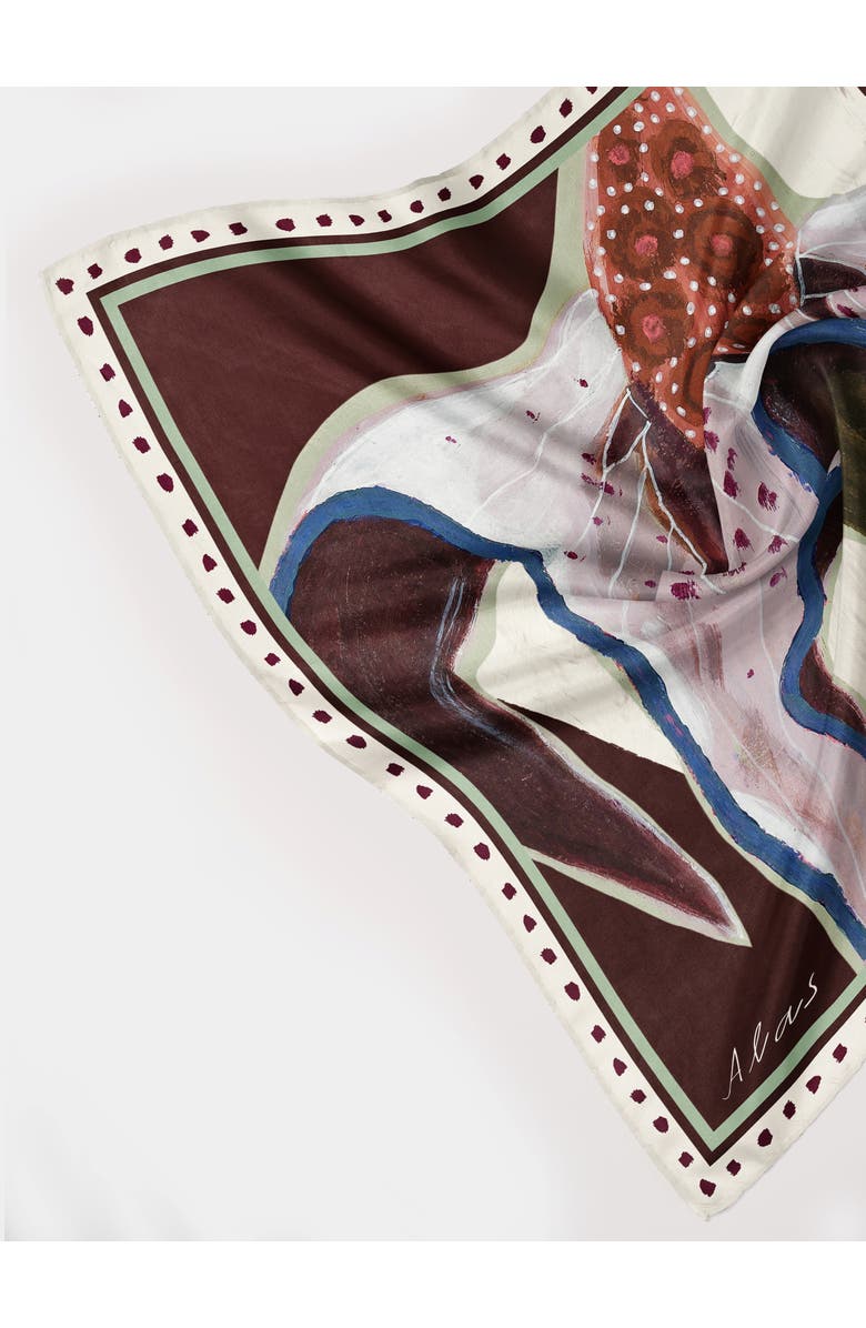 Alas Hand Rolled Floral Silk Shawl, Alternate, color, Print 'The Botanists Gift'