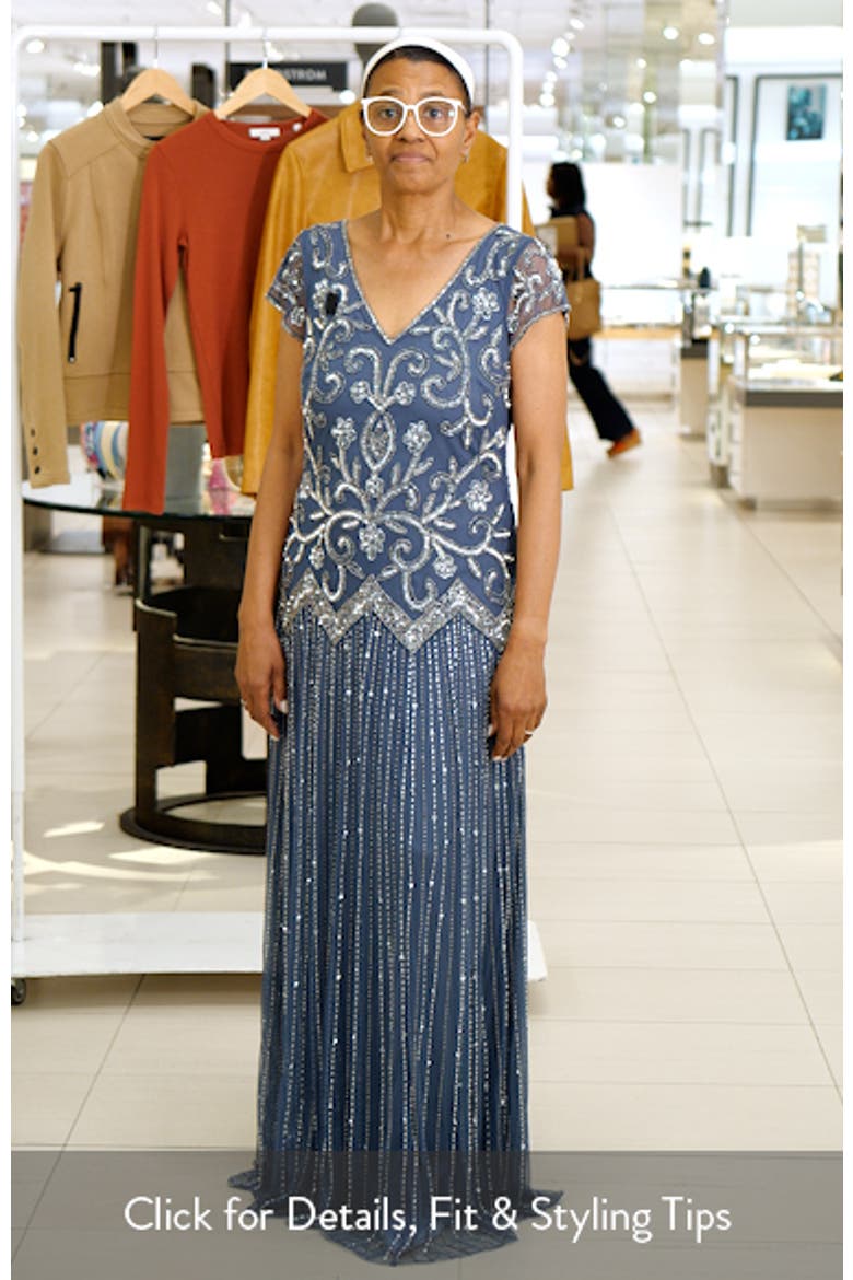Beaded Chiffon Gown video