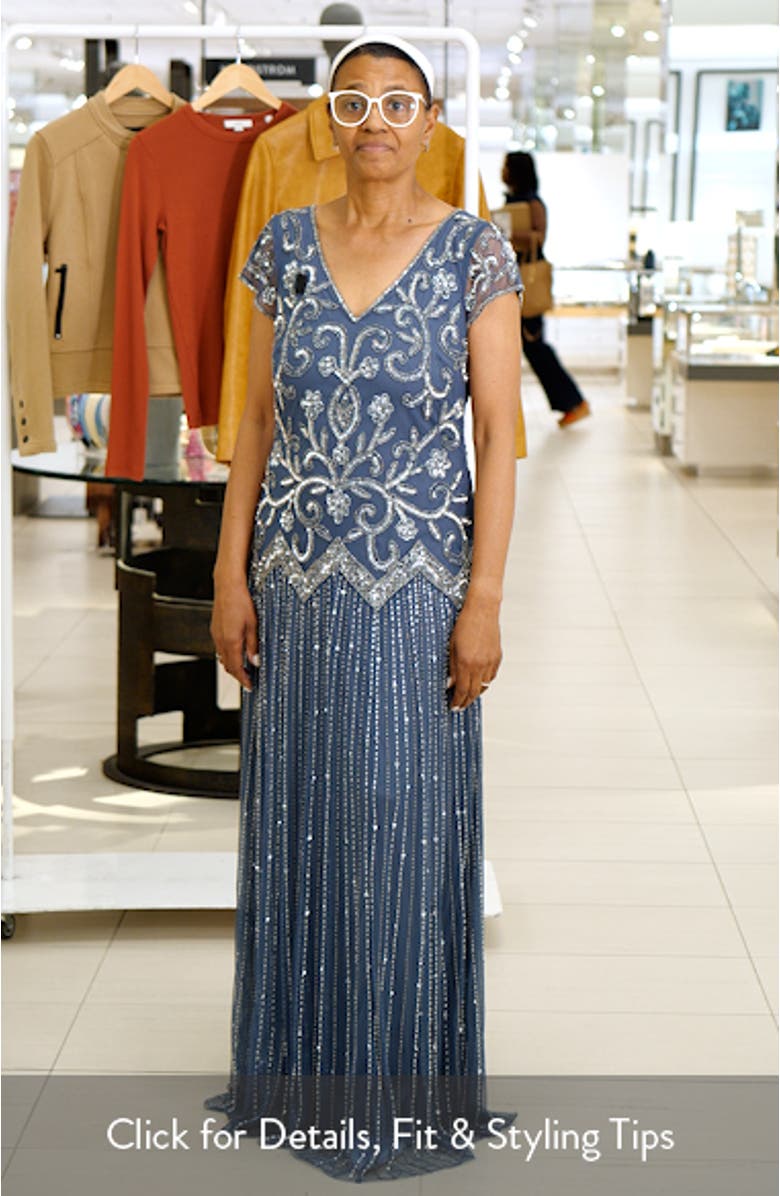 Beaded Chiffon Gown, sales video thumbnail