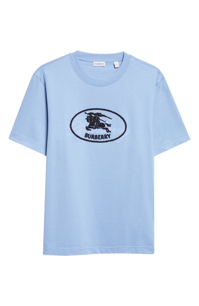 Burberry Ryan Embroidered EKD Script Graphic T-Shirt, Alternate, color, Cornflower Blue