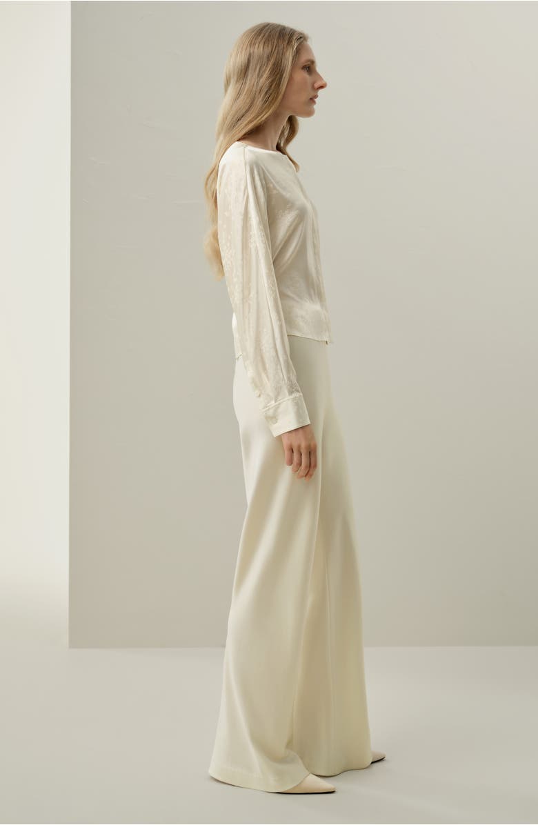 Lilysilk YING Jacquard Silk Blouse, Alternate, color, Lily White