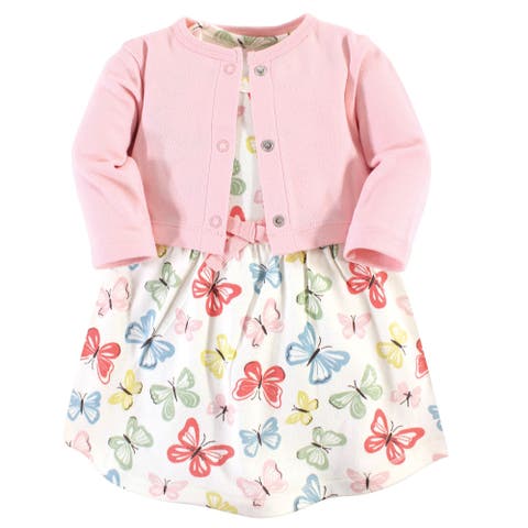 Organic Cotton Dress and Cardigan (Baby)