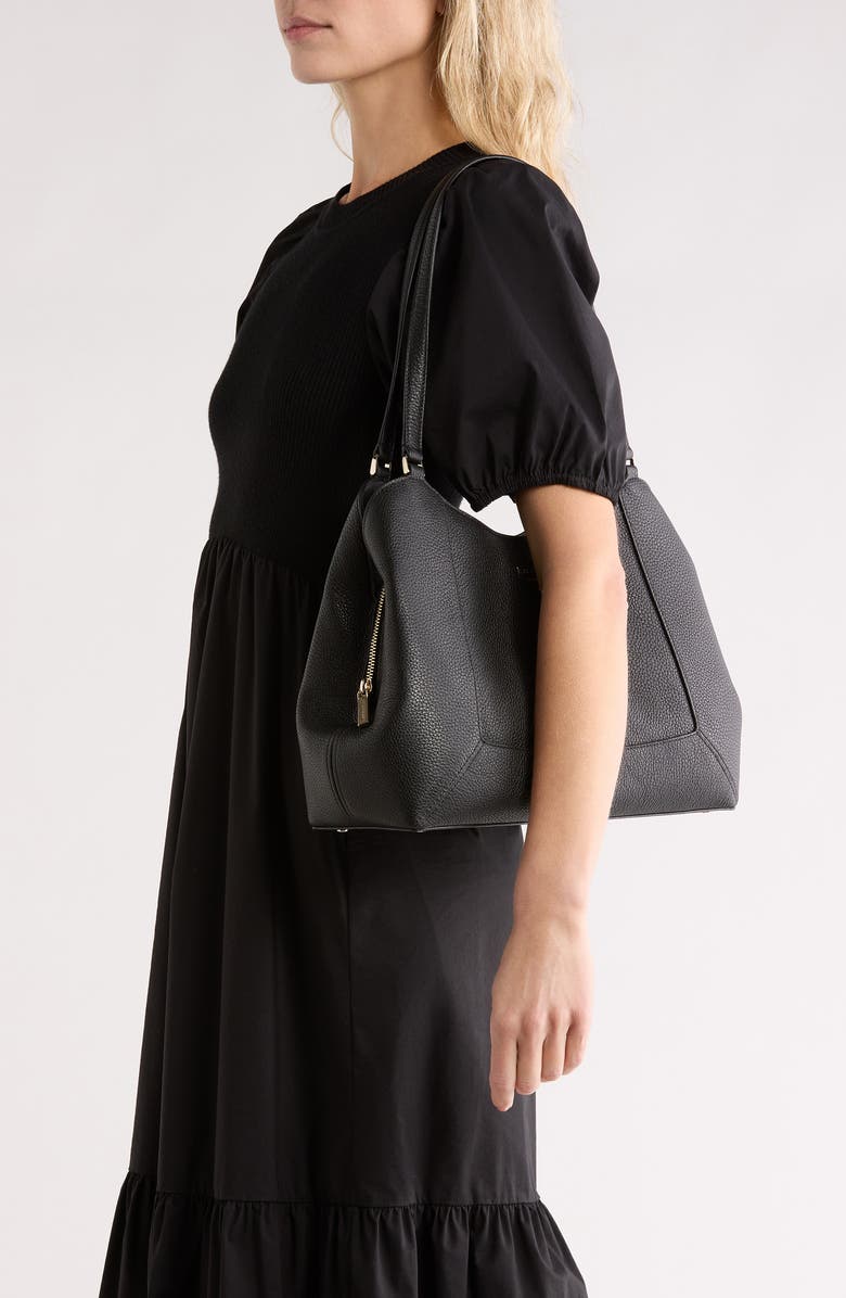 Kate Spade New York lena triple compartment shoulder bag, Alternate, color, Black