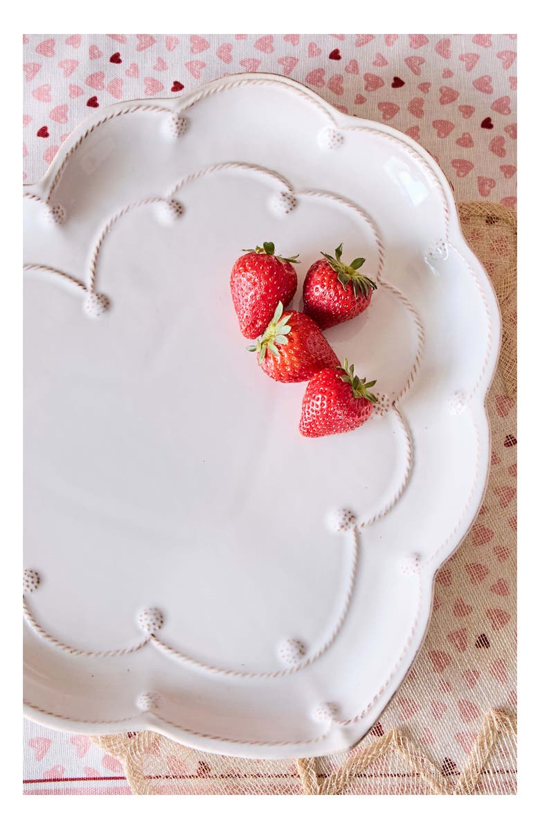 Juliska Berry & Thread Ceramic Heart Platter, Alternate, color, Whitewash