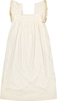 Mer St. Barth Maxi Sandrine Women's Dress Gold Dobby