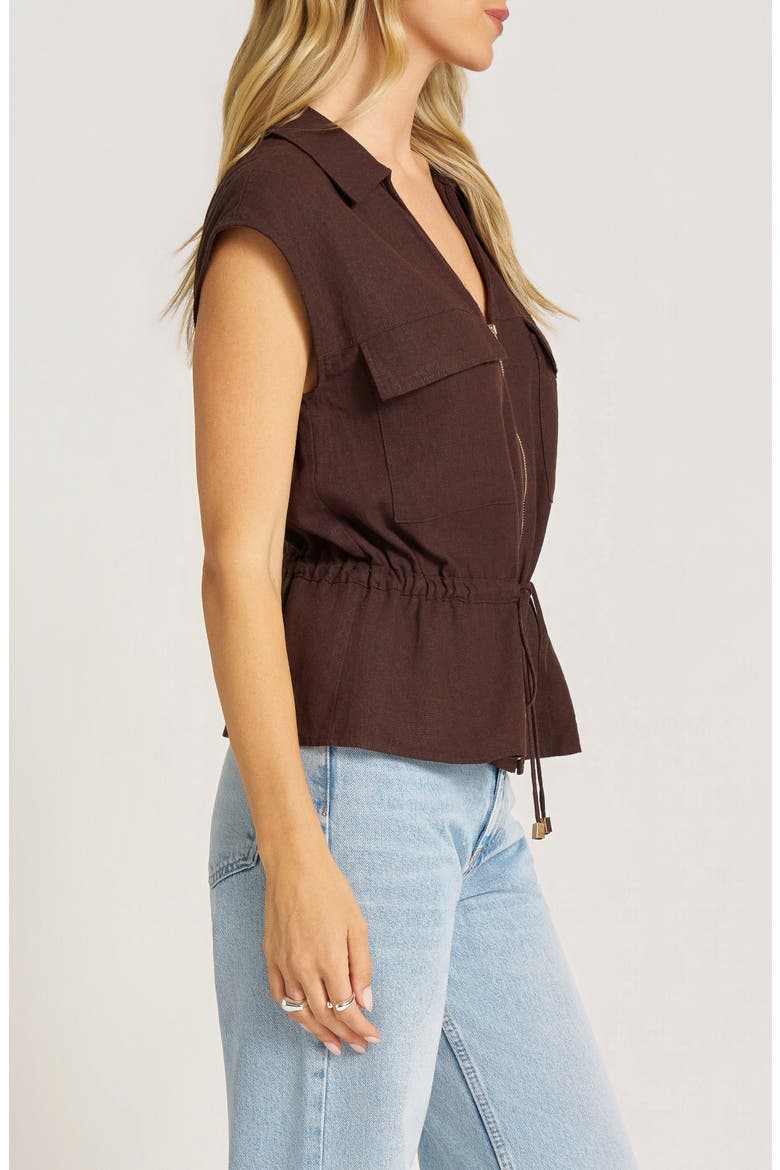 Marani Utility Top, Alternate, color, CHOCOLATE
