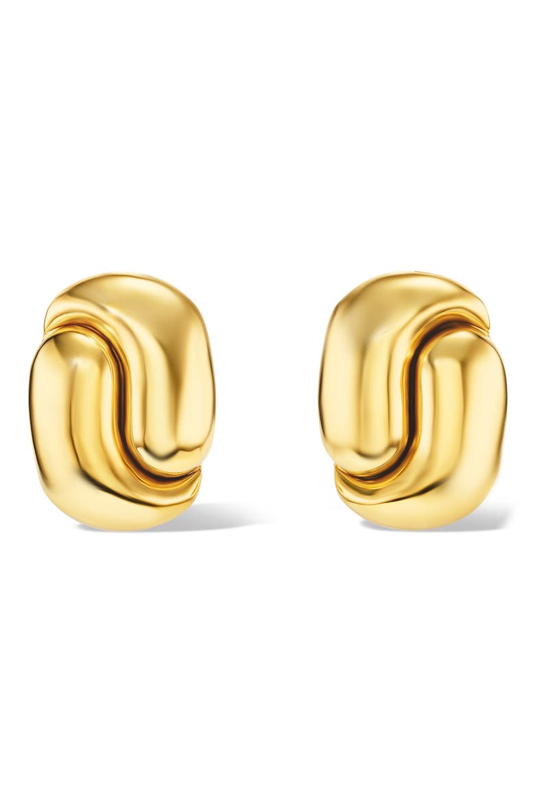 Holos 18K Gold Hug Earrings, Alternate, color, YELLOW GOLD