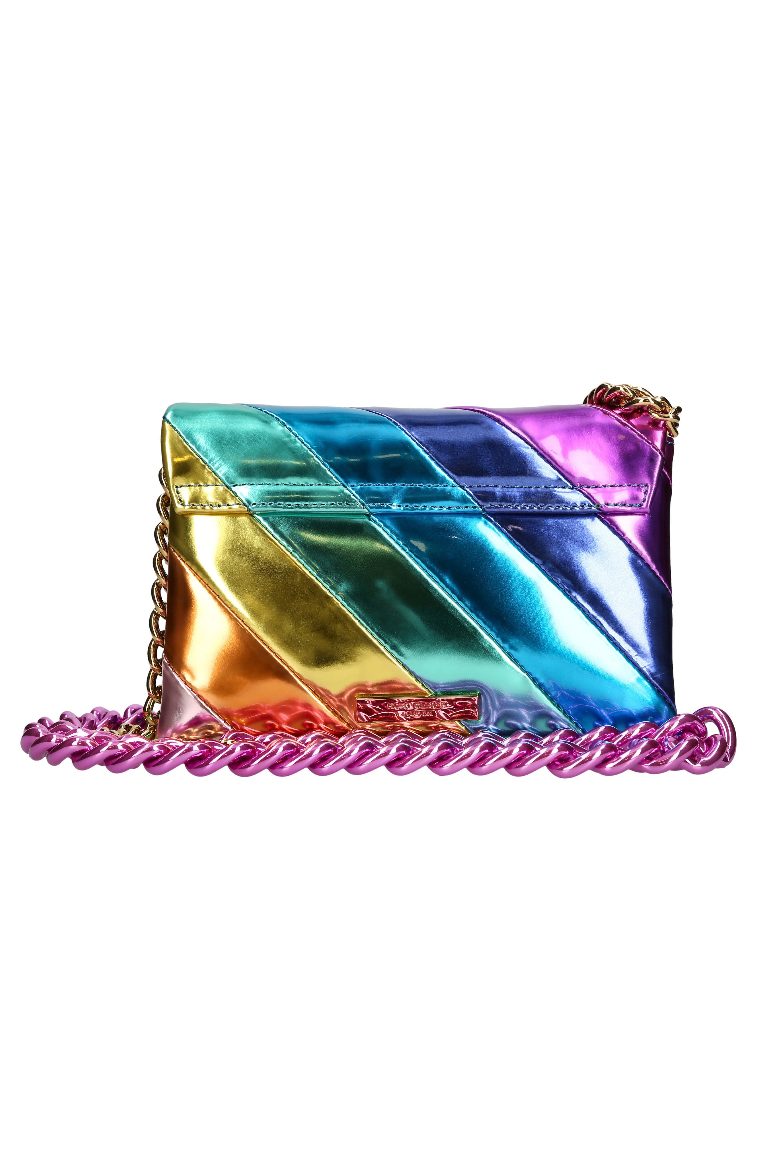 Kurt Geiger London Mini Kensington Metallic Leather Crossbody Bag, Alternate, color, 