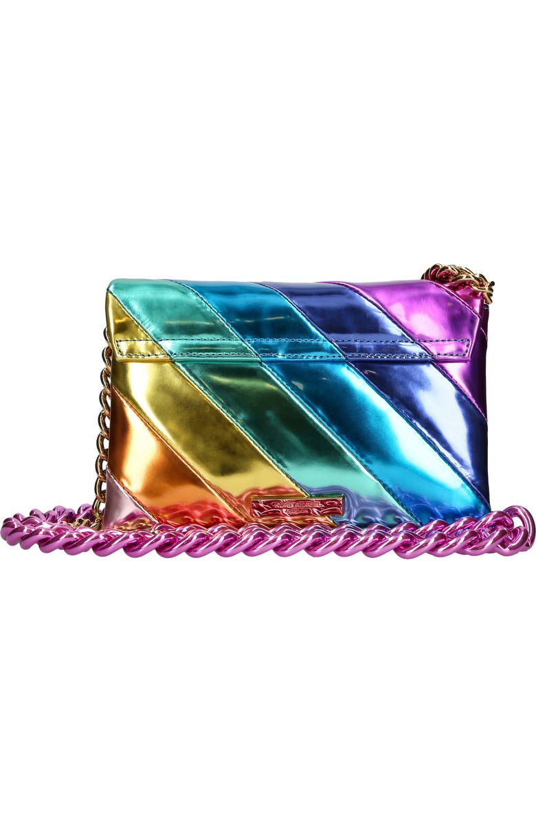 Kurt Geiger London Mini Kensington Metallic Leather Crossbody Bag, Alternate, color,