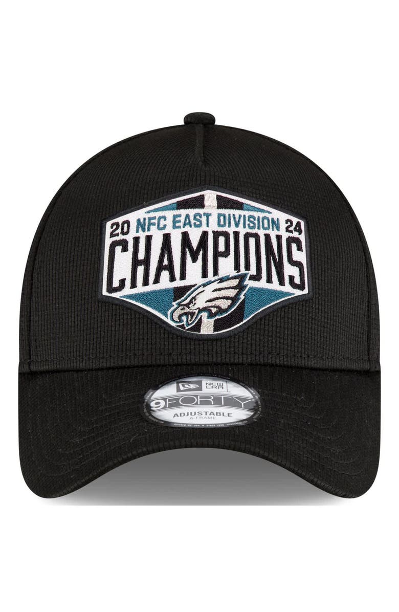 New Era Men's New Era Black Philadelphia Eagles 2024 NFC East Division Champions Locker Room 9FORTY Adjustable Hat, Alternate, color,