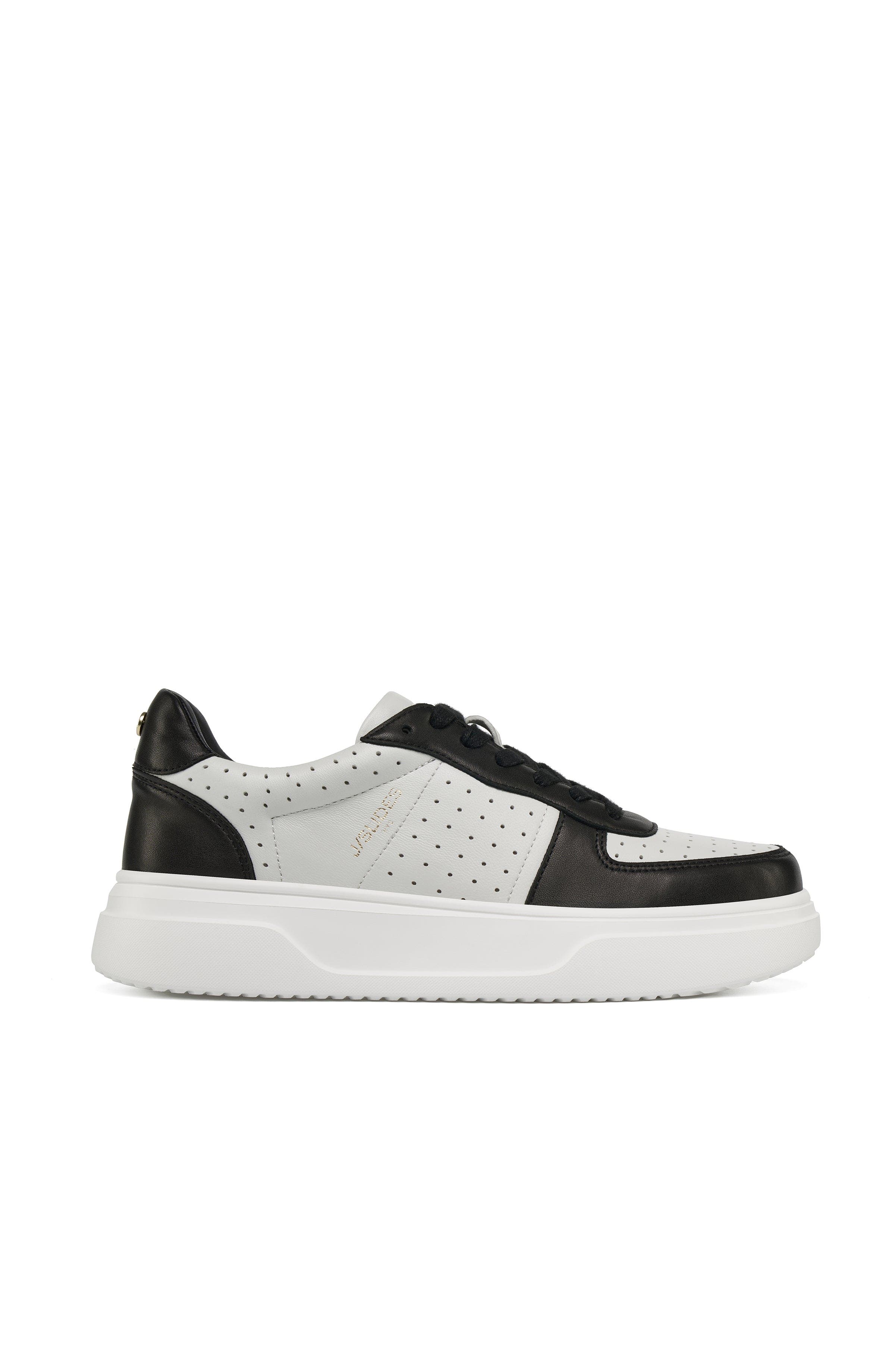 JSlides Footwear Felix Platform Sneaker, Alternate, color, Black White