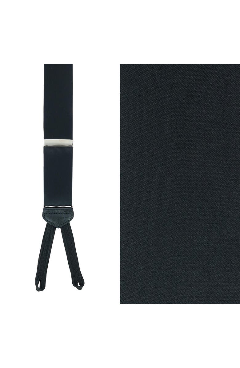 Trafalgar Sutton Silk Formal Suspenders, Alternate, color, Black