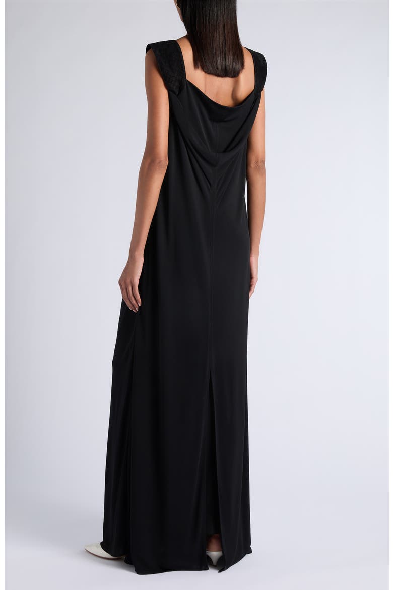 Crepe Viscose Jersey Dress, Alternate, color, 1010 DOUBLE BLACK