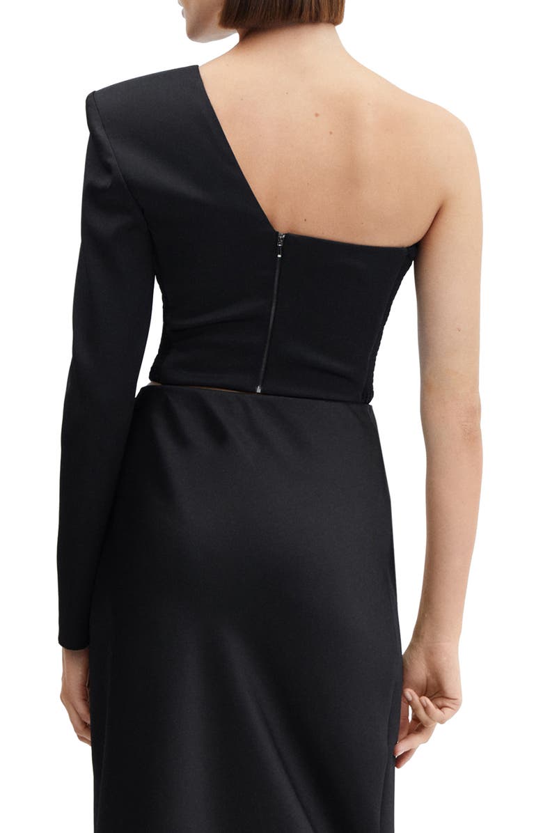 MANGO Asymmetric Crop Top, Alternate, color, 