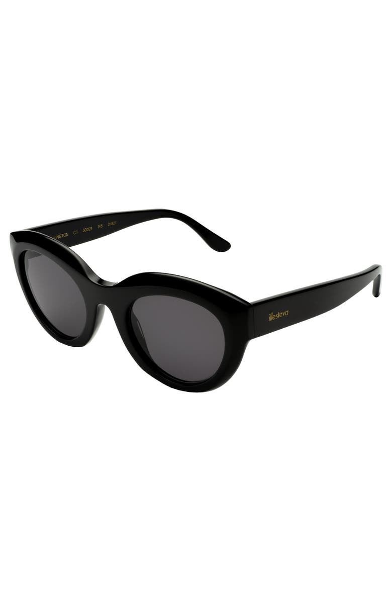 Illesteva Wellington Sunglasses, Alternate, color, Black / Guava