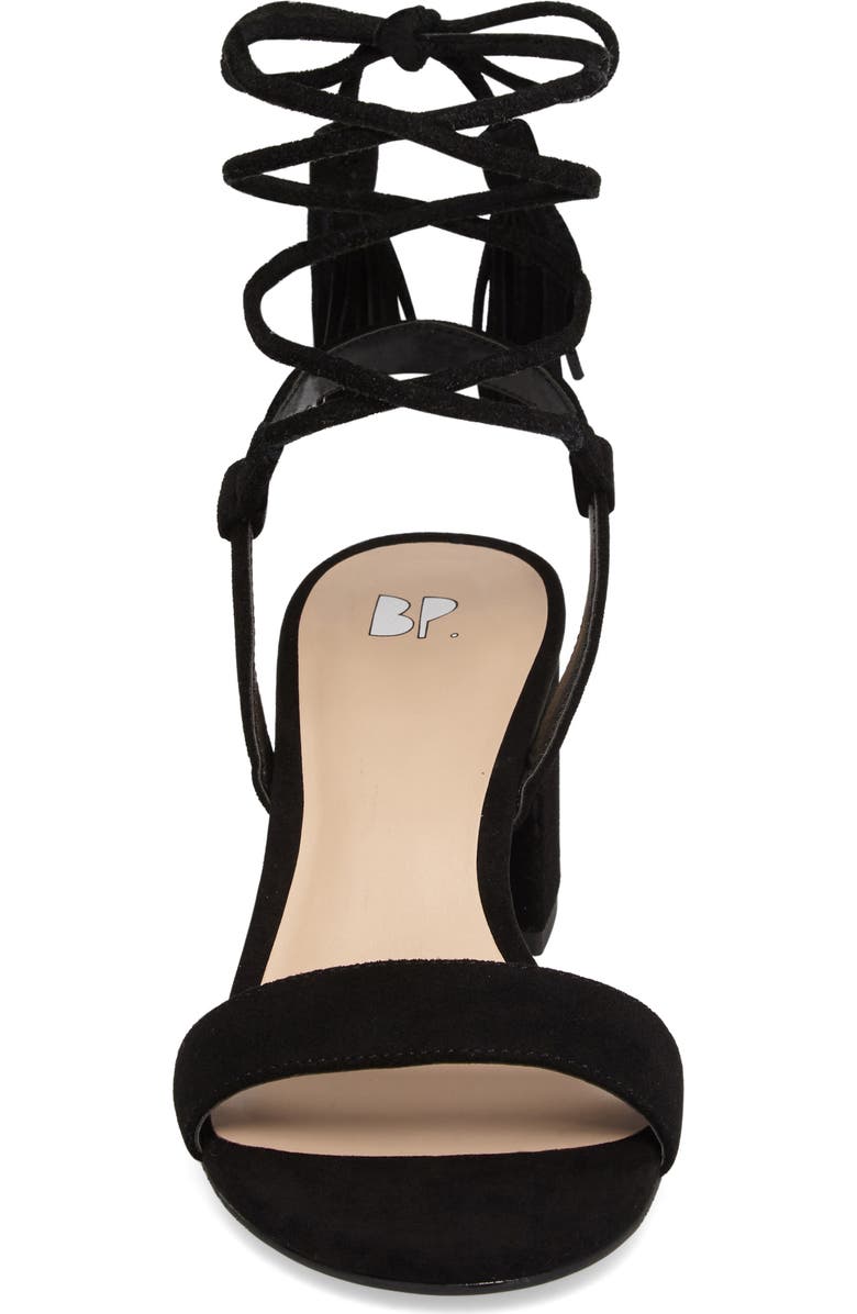 BP. Karla Block Heel Ankle Wrap Sandal, Alternate, color,
