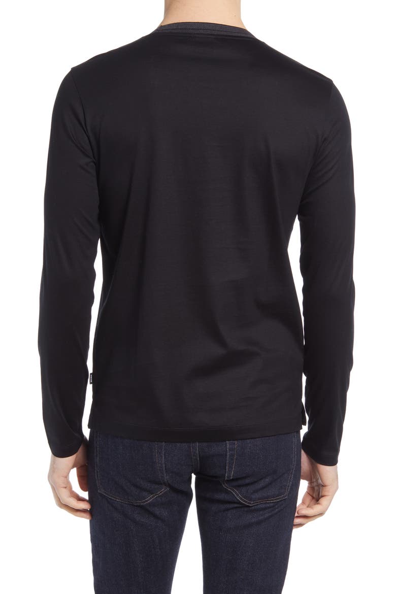 Tenison Long Sleeve Crewneck T-Shirt, Alternate, color, BLACK