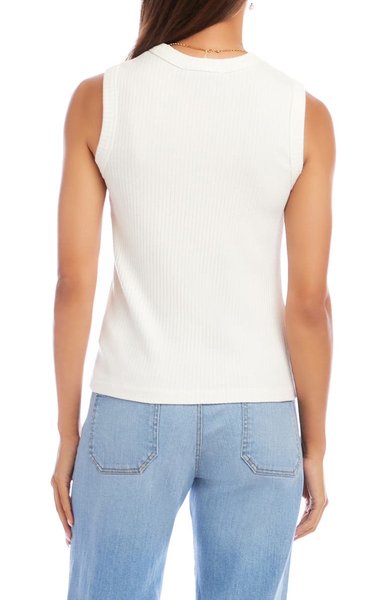 Karen Kane Rib Sweater Tank, Alternate, color, Off White