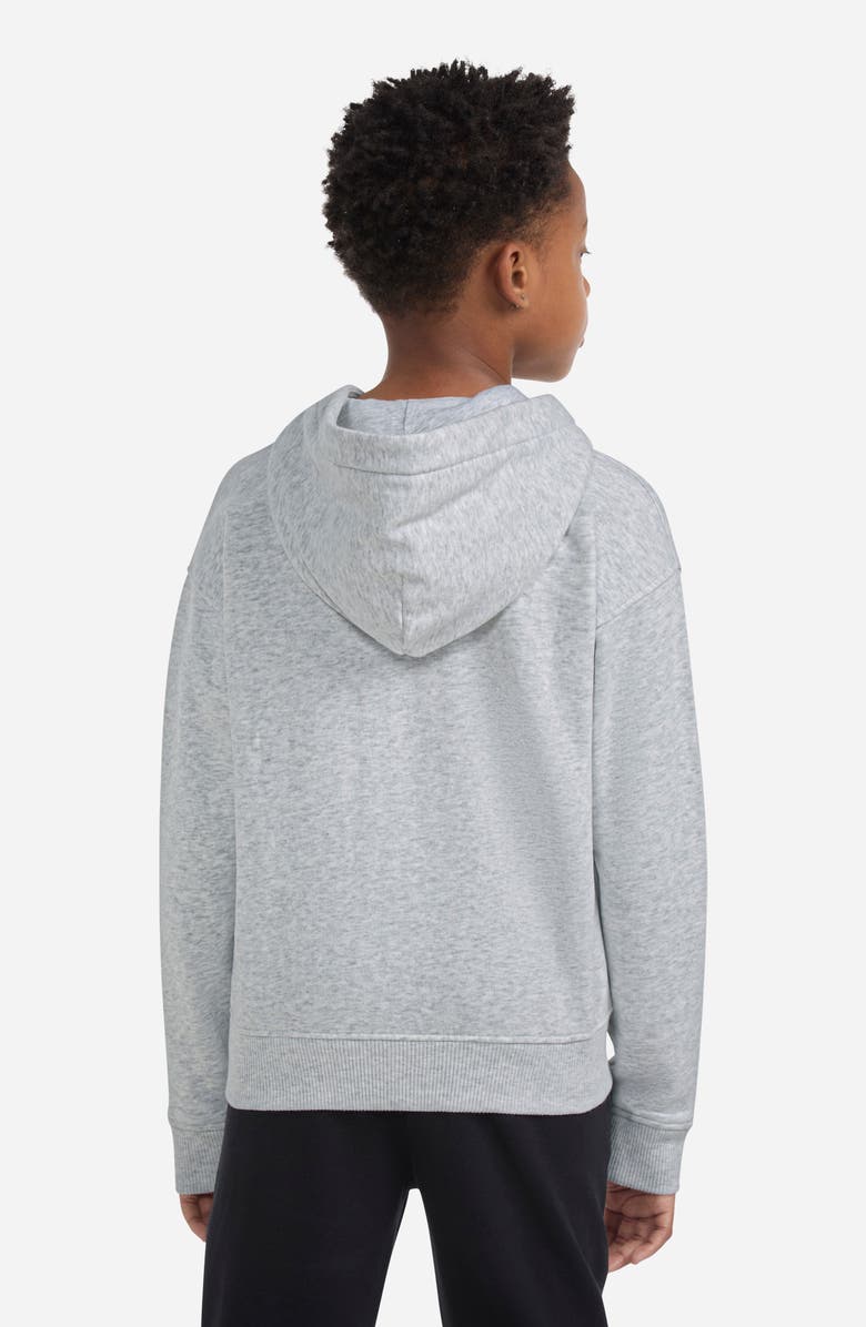 abercrombie kids Kids' Essentials Fleece Zip-Up Hoodie, Alternate, color, Light Grey Heather