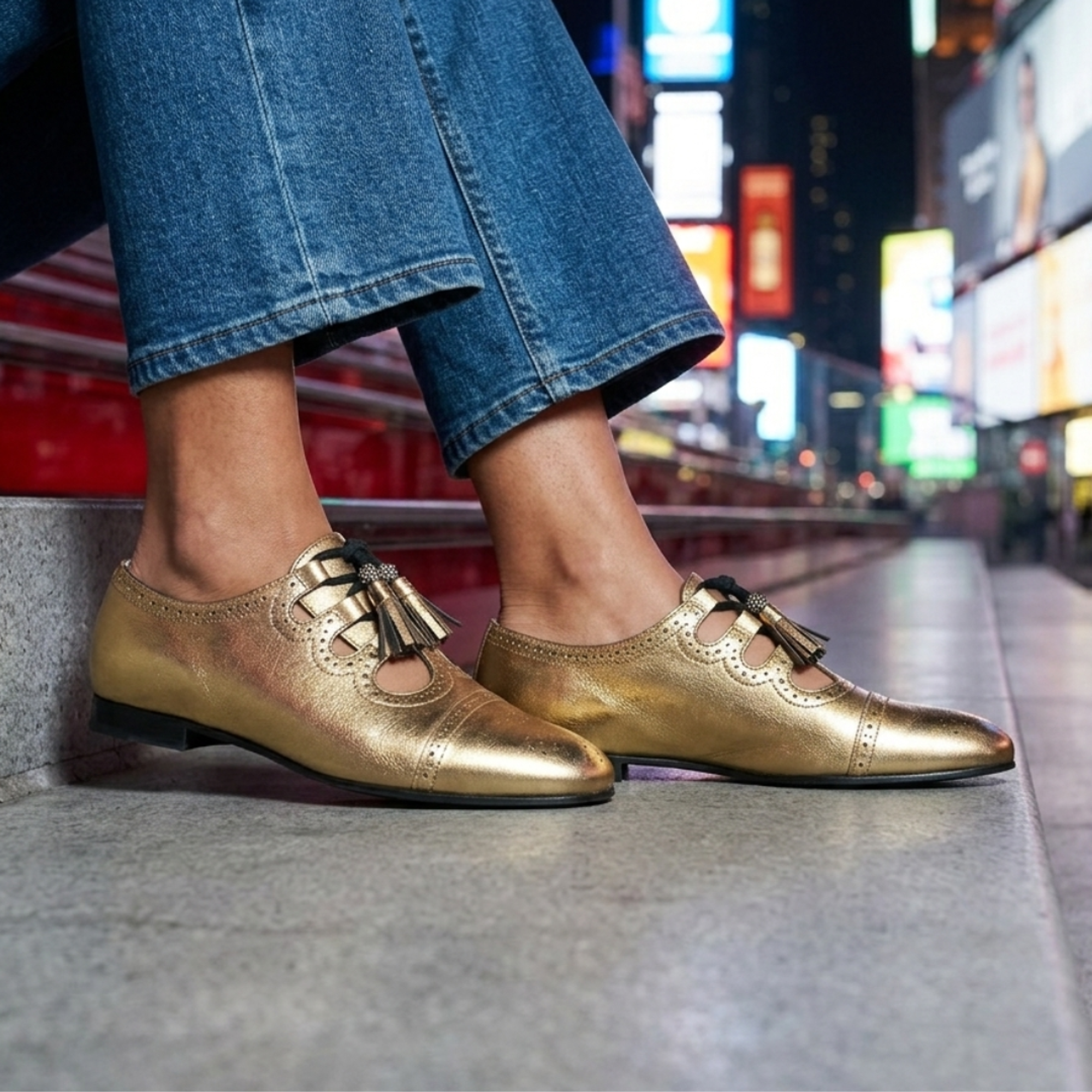 Goldie Loafer, Alternate, color, Gold
