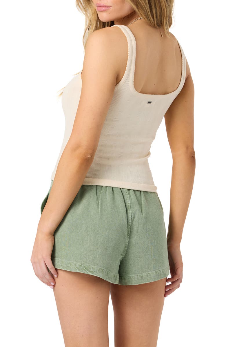 O'Neill Maylee Pointelle Button-Up Tank, Alternate, color, Tapioca