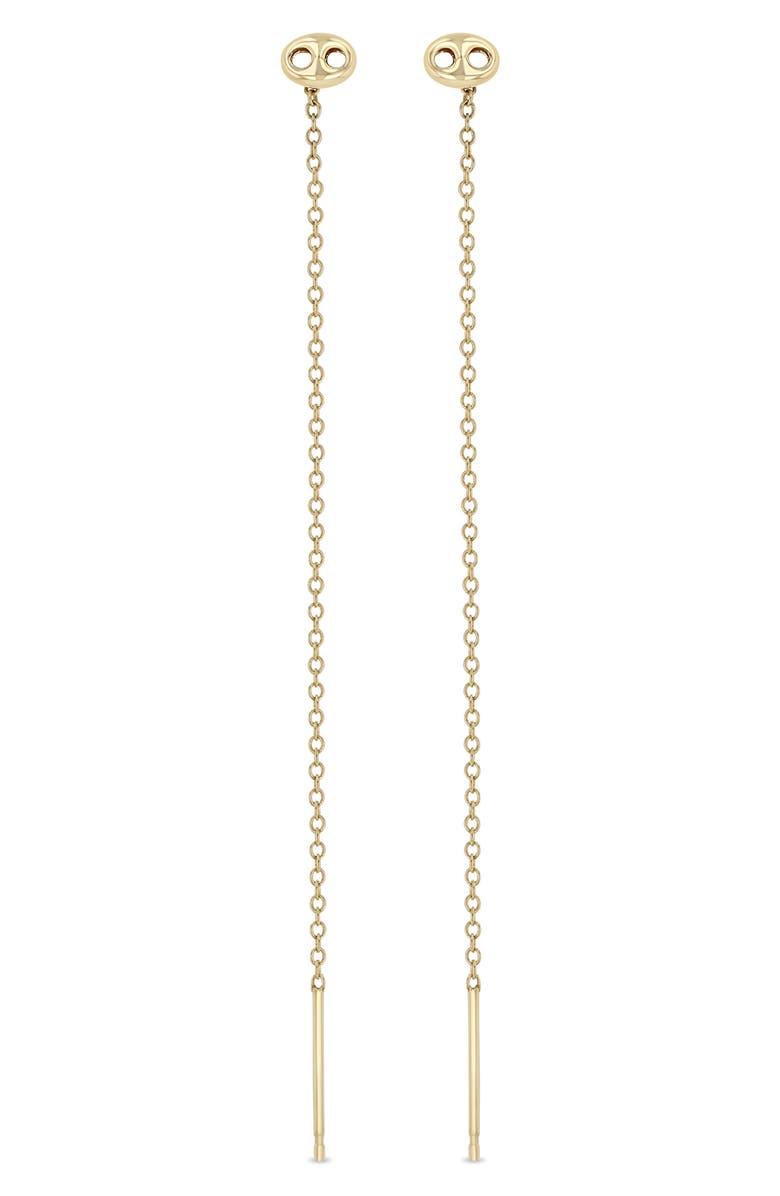 Zoë Chicco 14K Gold Puffer Mariner Link Drop Earrings, Main, color, 14K Yellow Gold