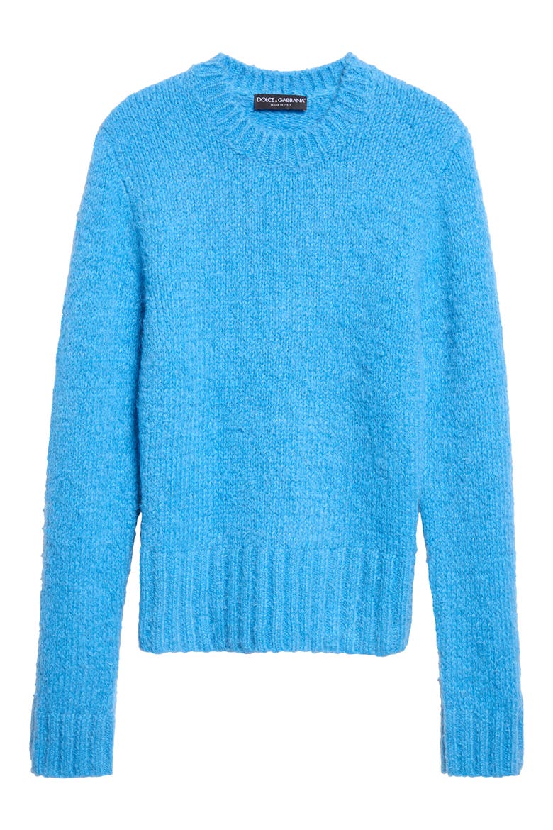 Bouclé Effect Mohair & Virgin Wool Blend Sweater, Main, color, TURQUOISE