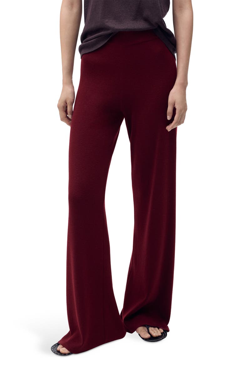 Pull-On Straight Leg Knit Pants, Main, color, MAROON