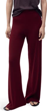 MANGO Pull-On Straight Leg Knit Pants