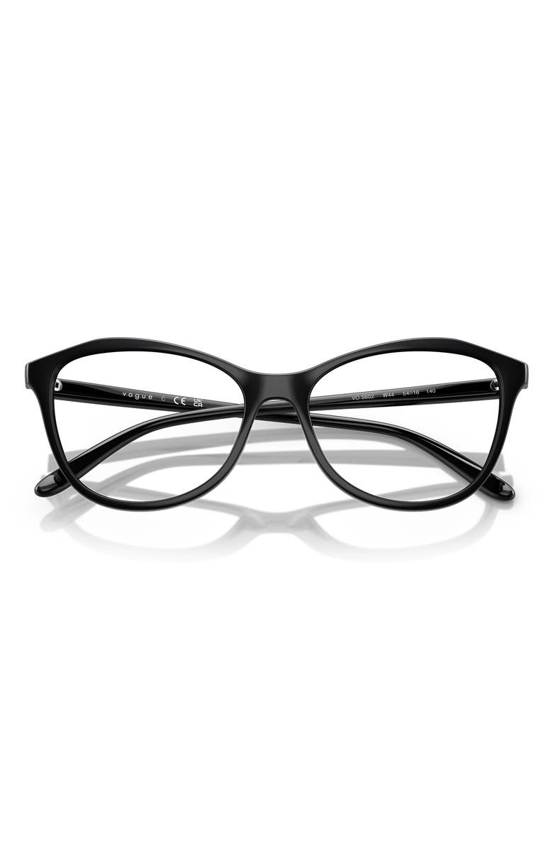VOGUE 52mm Irregular Optical Glasses, Alternate, color, Black