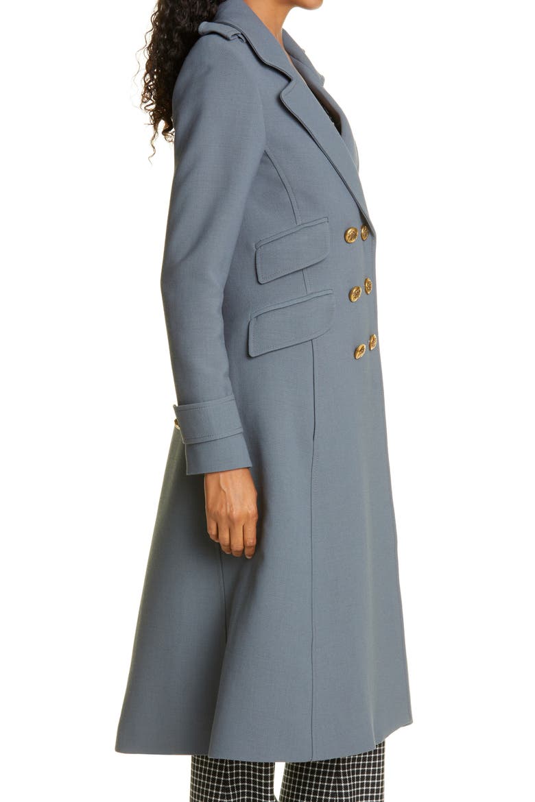 Birkin Double Breasted Coat, Alternate, color, IRON