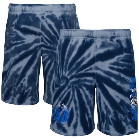 Youth Navy Dallas Mavericks Santa Monica Tie-Dye Shorts