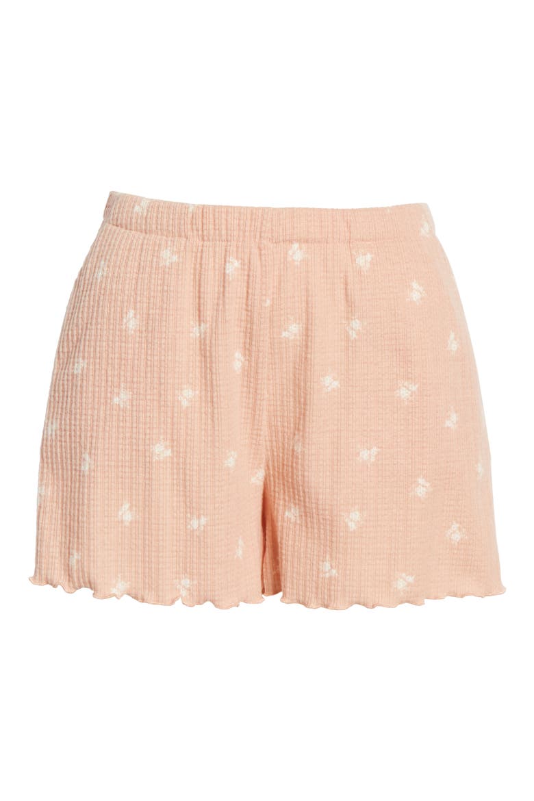 Lettuce Hem Shorts, Alternate, color, BLUSH FLORAL