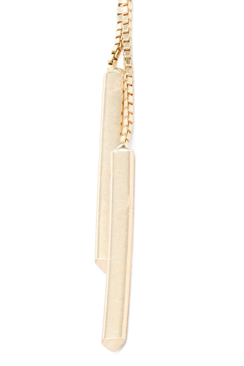14K Gold Double Bar Drop Earrings, Alternate, color, YELLOW GOLD