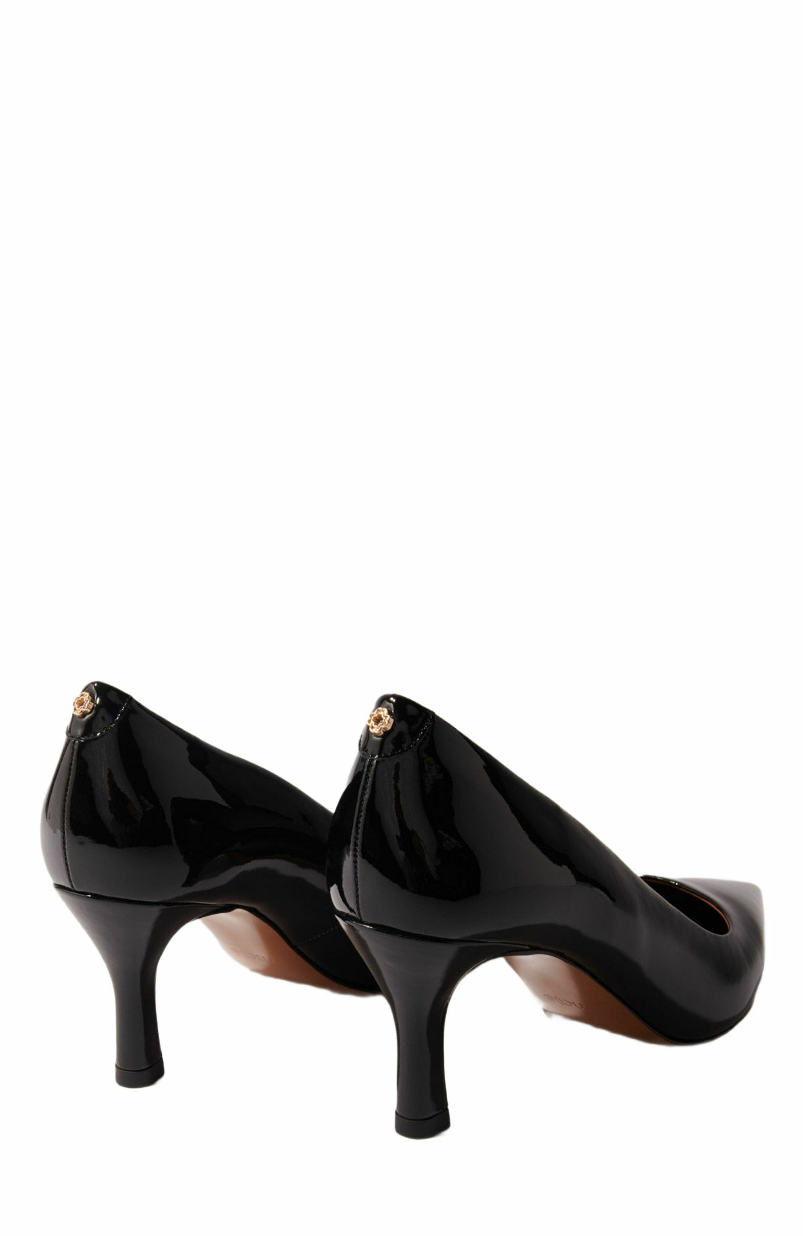 maje Leather pumps with pointed toes, Alternate, color, 