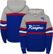 Mitchell & Ness Youth Mitchell & Ness Blue New York Rangers Head Coach Pullover Hoodie