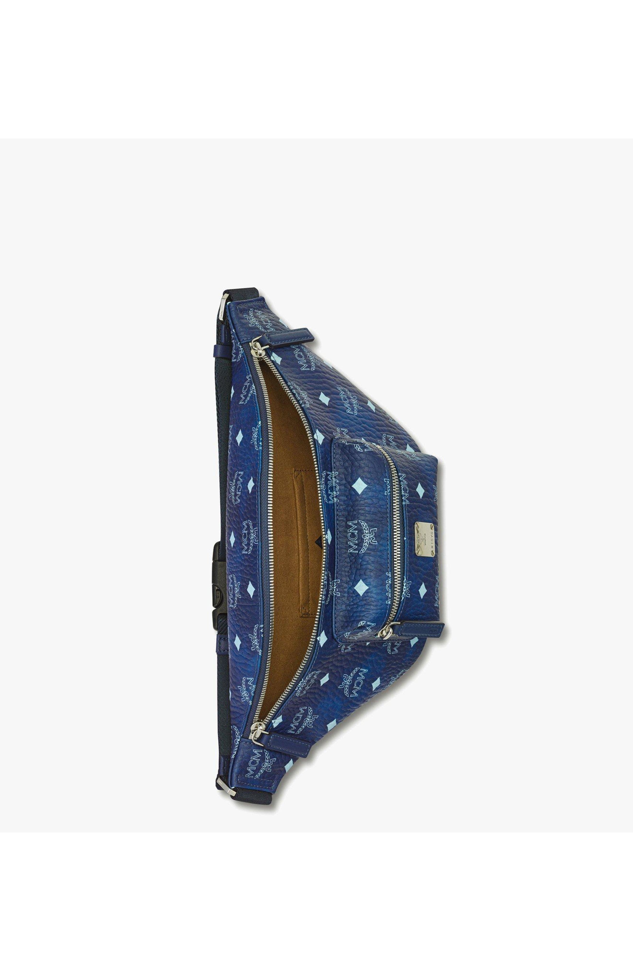 MCM Fursten Belt Bag in Visetos, Alternate, color, Pink