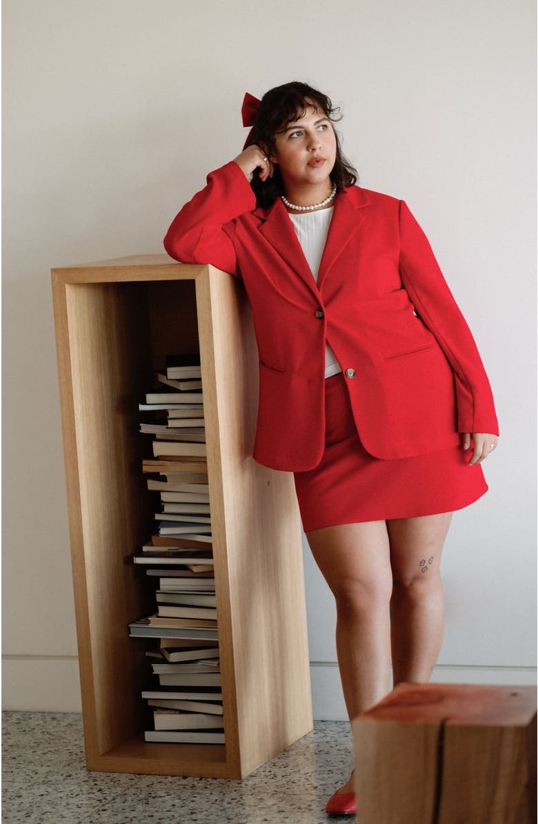 Whimsy + Row Parker Blazer, Alternate, color, Red