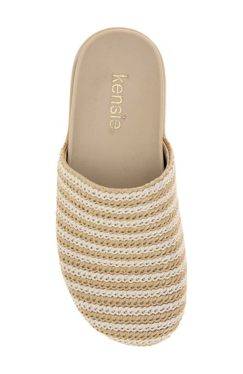 Kensie Paislee Raffia Mule In Multi Neutral