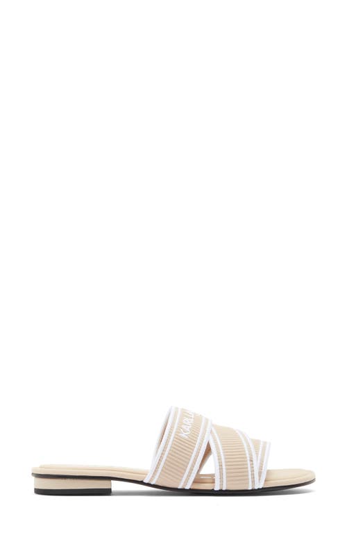 Karl Lagerfeld Paris Caitlyn Slide Sandal In Dusty Beige
