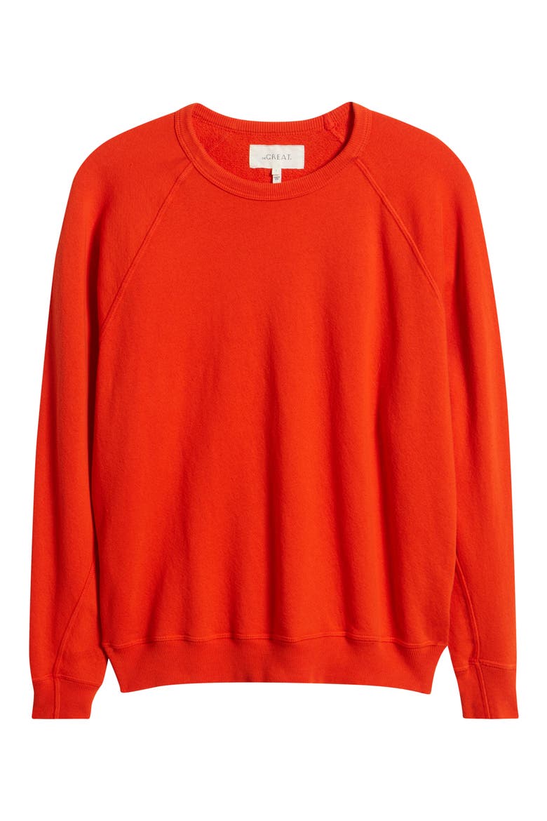 College French Terry Sweatshirt, Alternate, color, PERSIMMON
