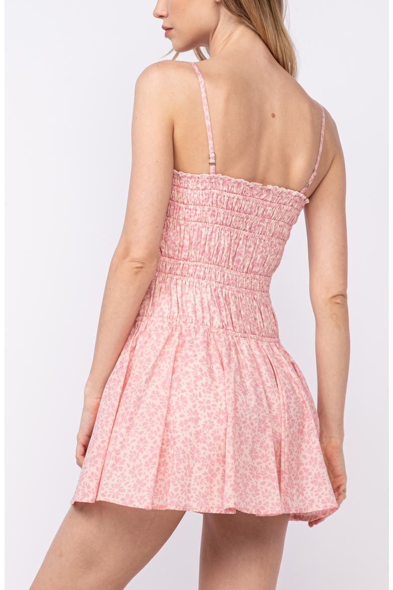Sleeveless Smocked Minidress, Alternate, color, PINK