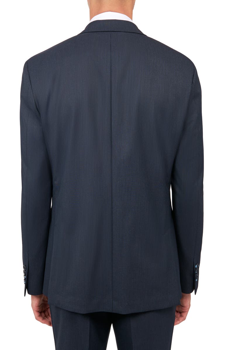 W.R.K Tailored Slim Fit Pinstripe Suit, Alternate, color, Navy