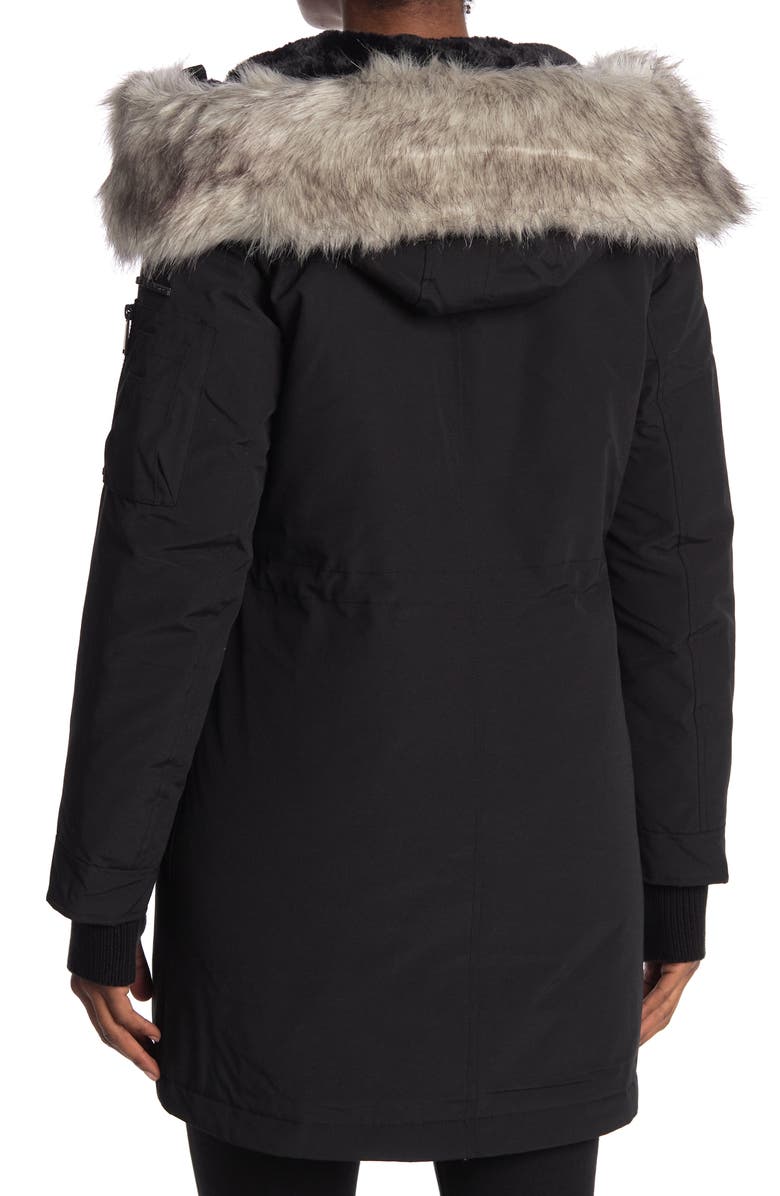 BCBGeneration Faux Fur Trim Hooded Parka Jacket, Alternate, color,