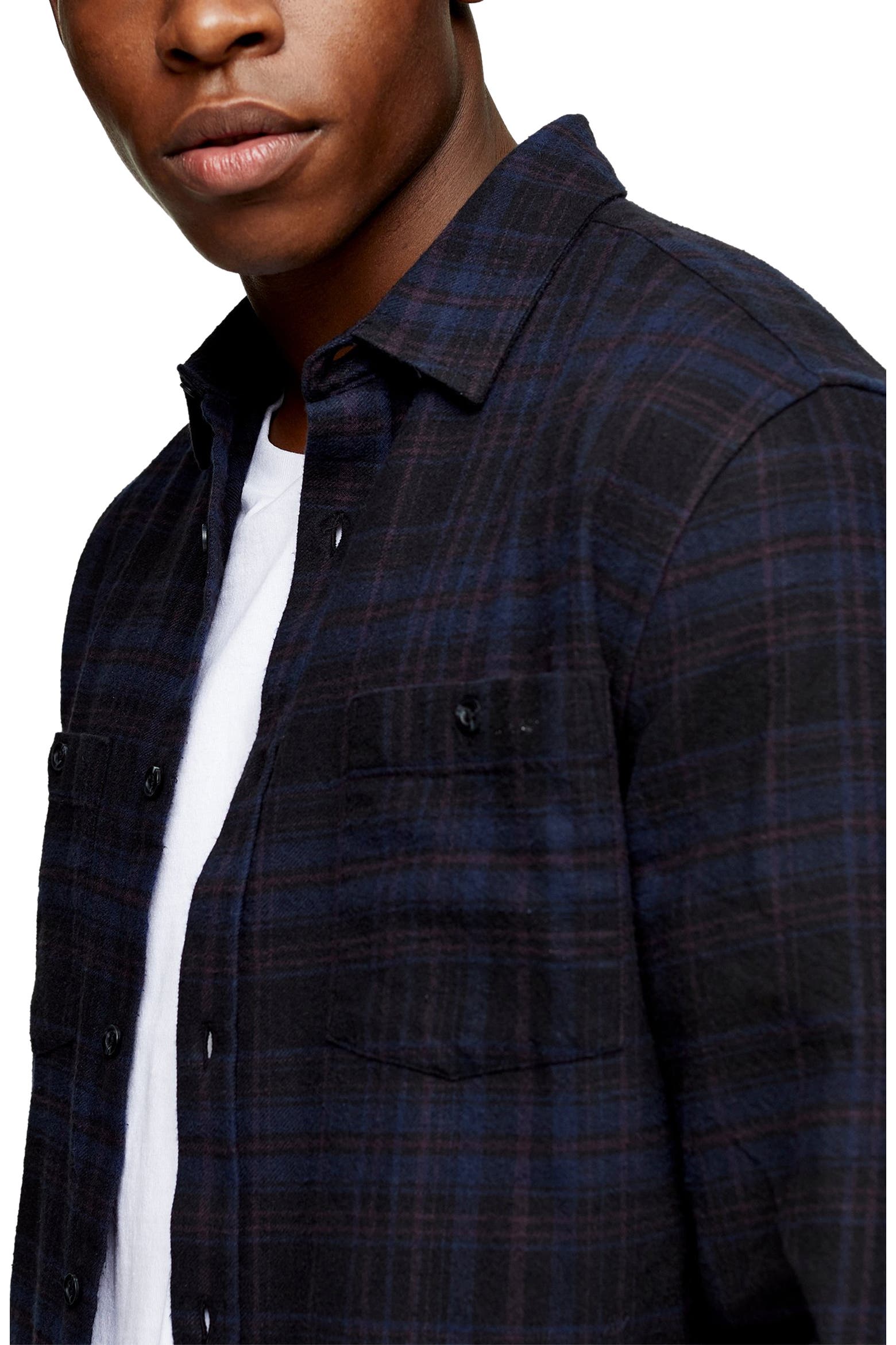 Gothic Machine Colors Topman Gothic Check Button-Up Sport Shirt (Men) | Nordstrom