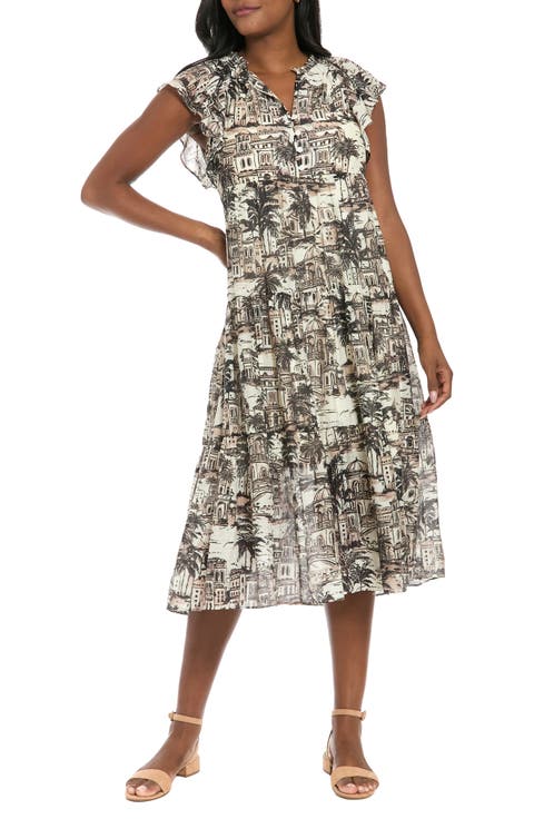 Flutter Sleeve Babydoll Dress